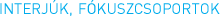 Interjúk, fókuszcsoportok
